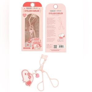Celavi x Peanuts Pink Eyelash Curler & Snoopy Sunglasses Heart Bag Charm Set